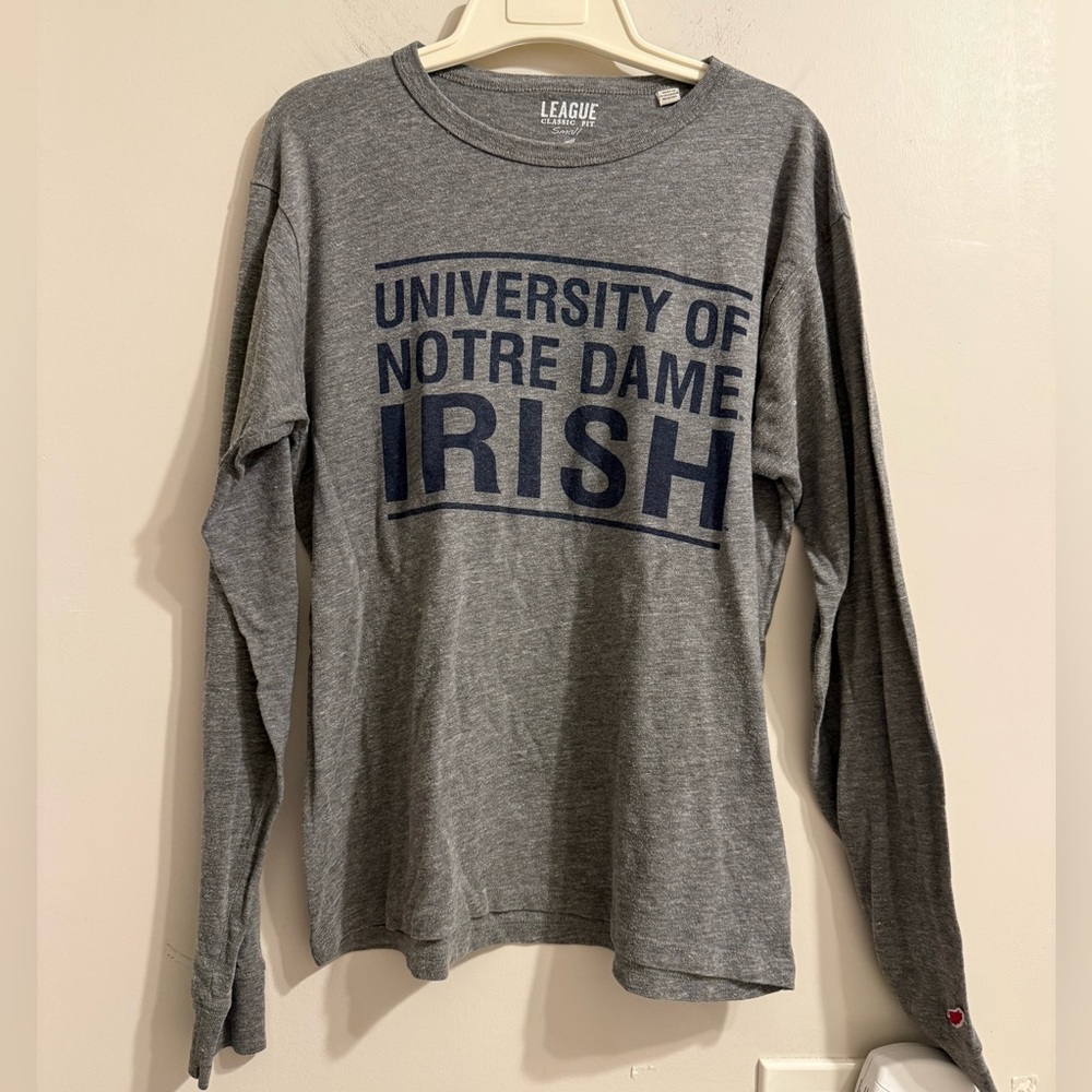 Notre Dame Irish heathered gray long sleeve shirt